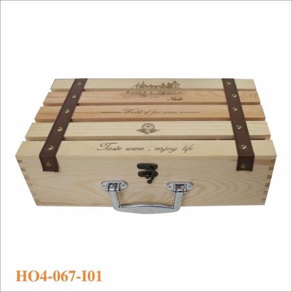 Hộp gỗ đựng rượu vang HO4-067-I01