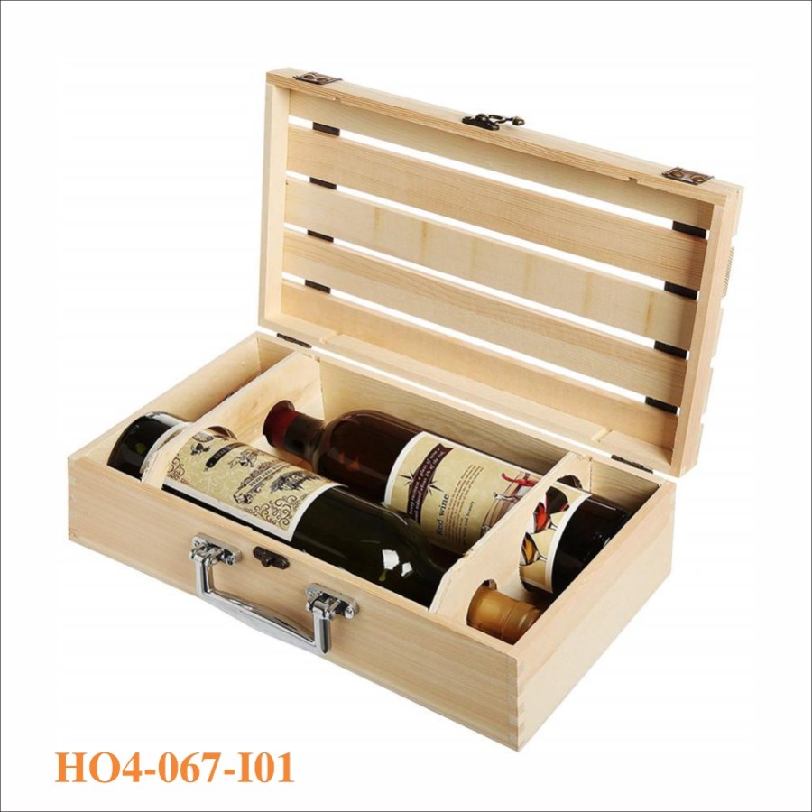 Hộp gỗ đựng rượu vang HO4-067-I01