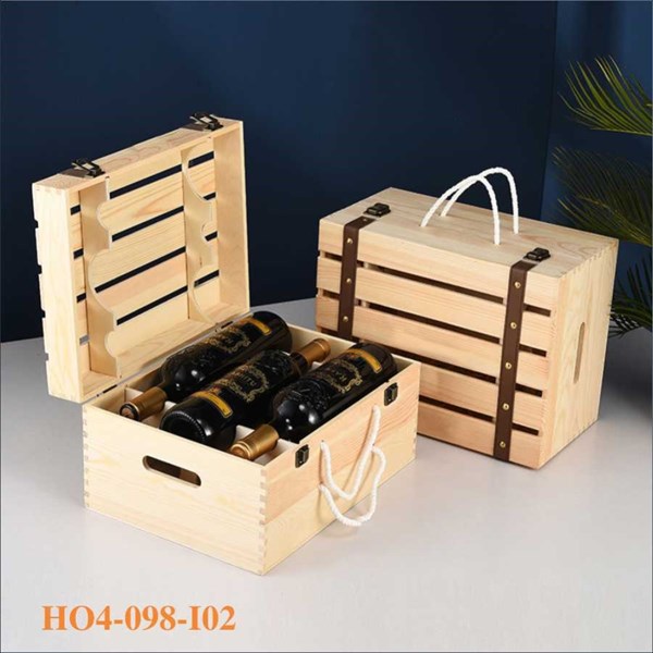 Hộp gỗ đựng rượu vang HO4-098-I02