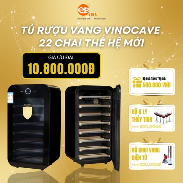 VINOCAVE 22 CHAI THẾ HỆ MỚI ĐEN