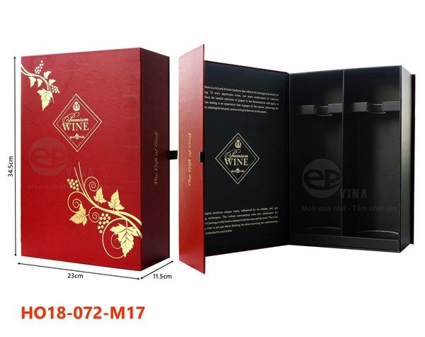 Hộp giấy  Premium Wine chùm nho 