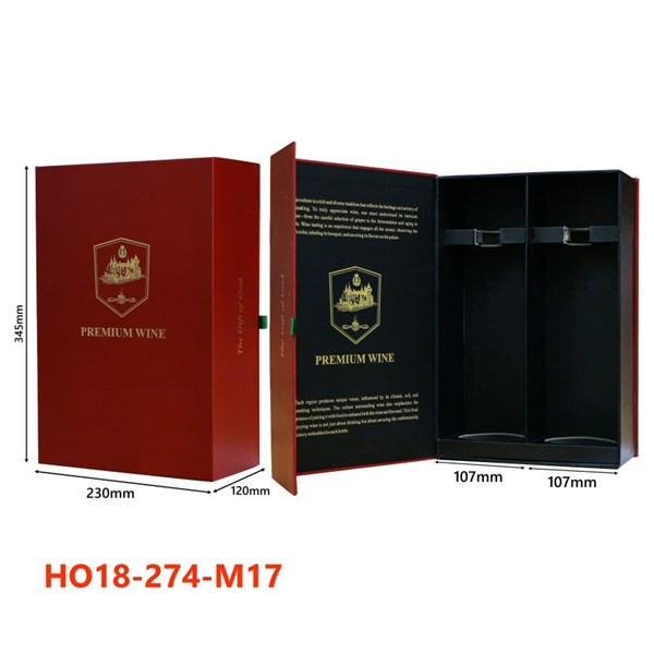 Hộp đựng rượu giấy  Premium Wine màu cam 