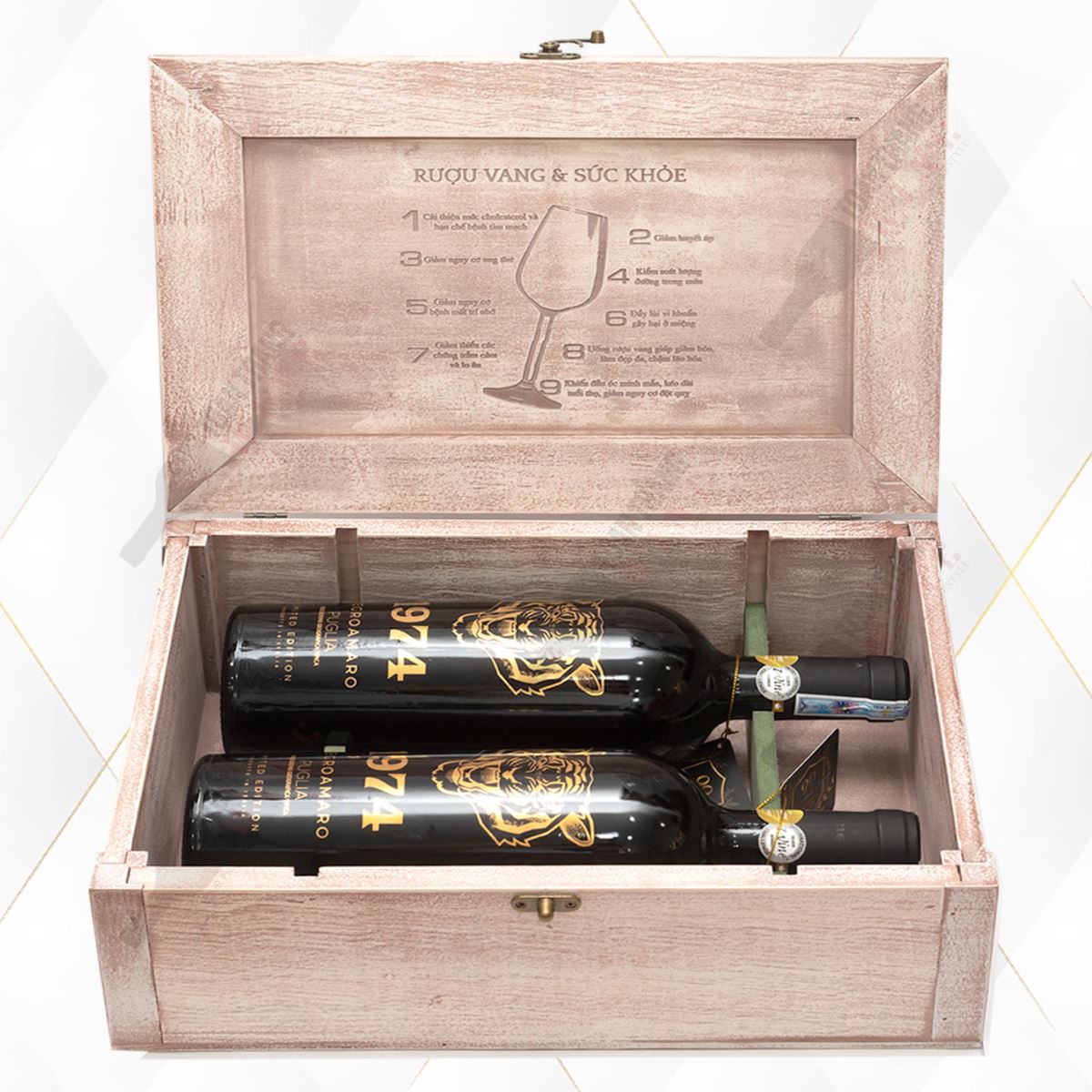 Sử dụng hộp rượu gỗ 2 chai mang tới nhiều lợi ích thiết thực