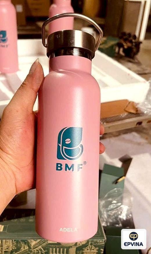 Bình giữ nhiệt inox cầm tay in logo