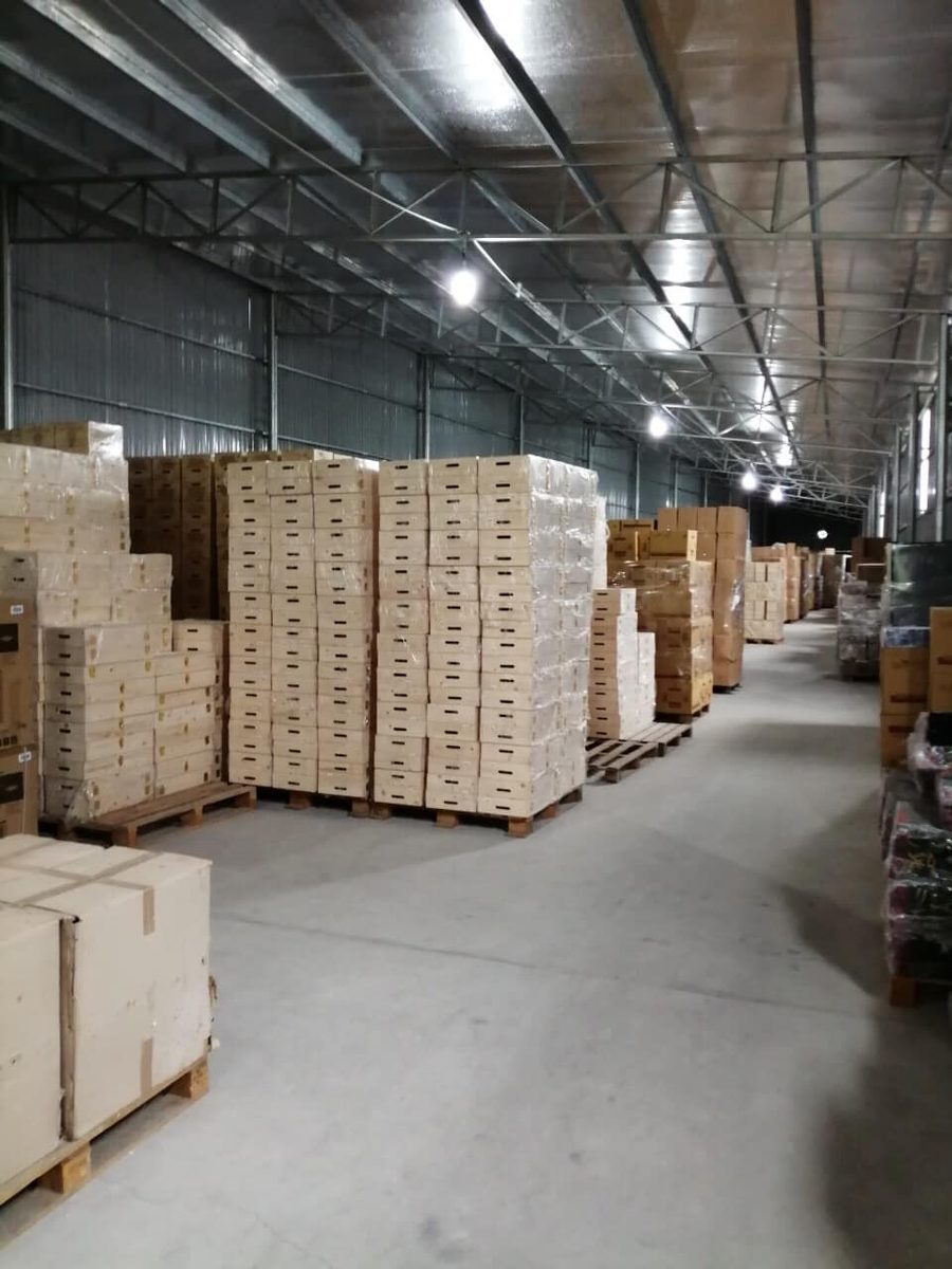 Kho hàng có sẵn của EPVINA với hộp xếp trên pallet