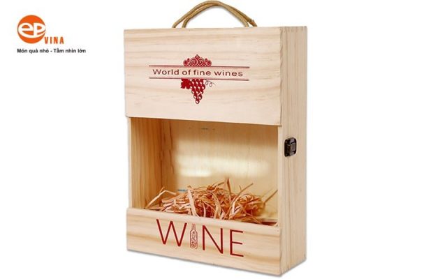 hộp đựng rượu bằng gỗ