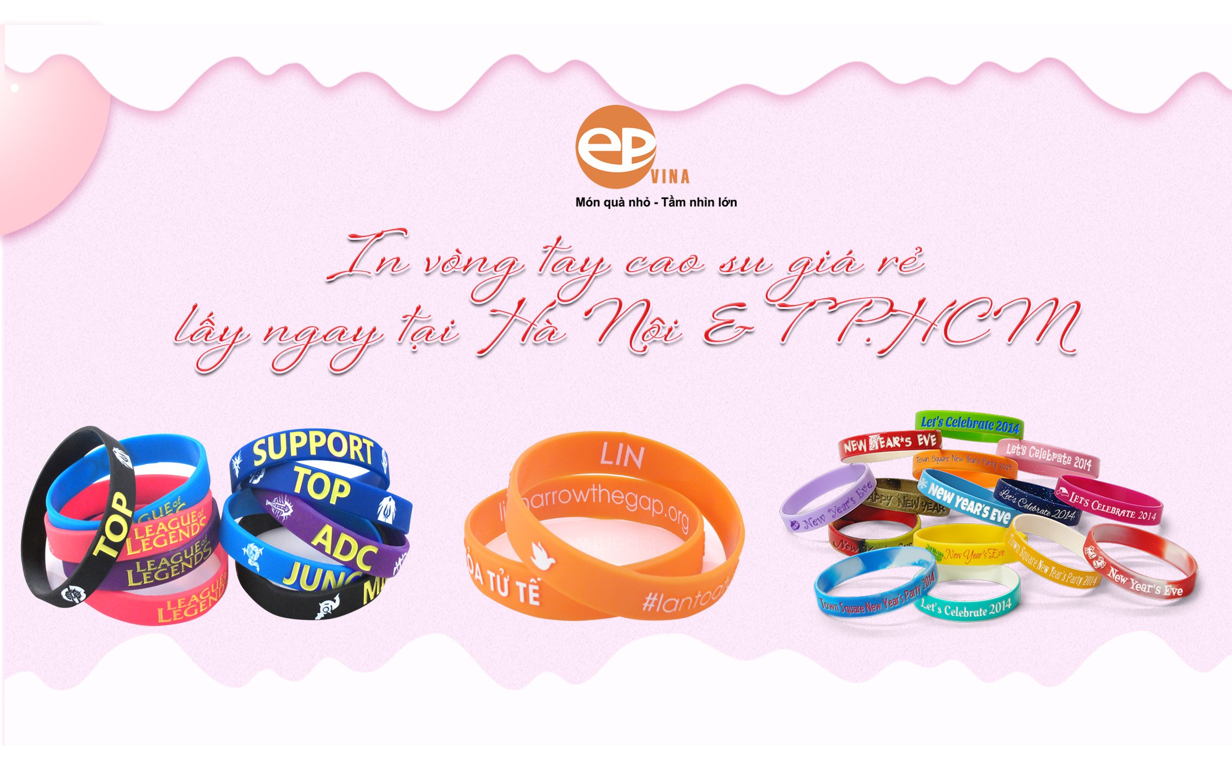 Epvina bán vòng tay cao su giá rẻ chất lượng cao