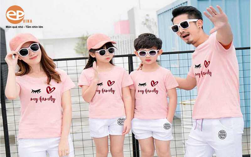 xưởng may & in áo phông/ thun đồng phục gia đình giá rẻ tại Hà Nội & TPHCM