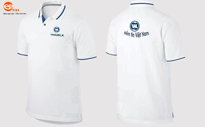 Đồng phục áo phông trắng cho hãng sữa Vinamik