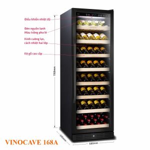 Tủ rượu vang Vinocave 168A - 124 chai