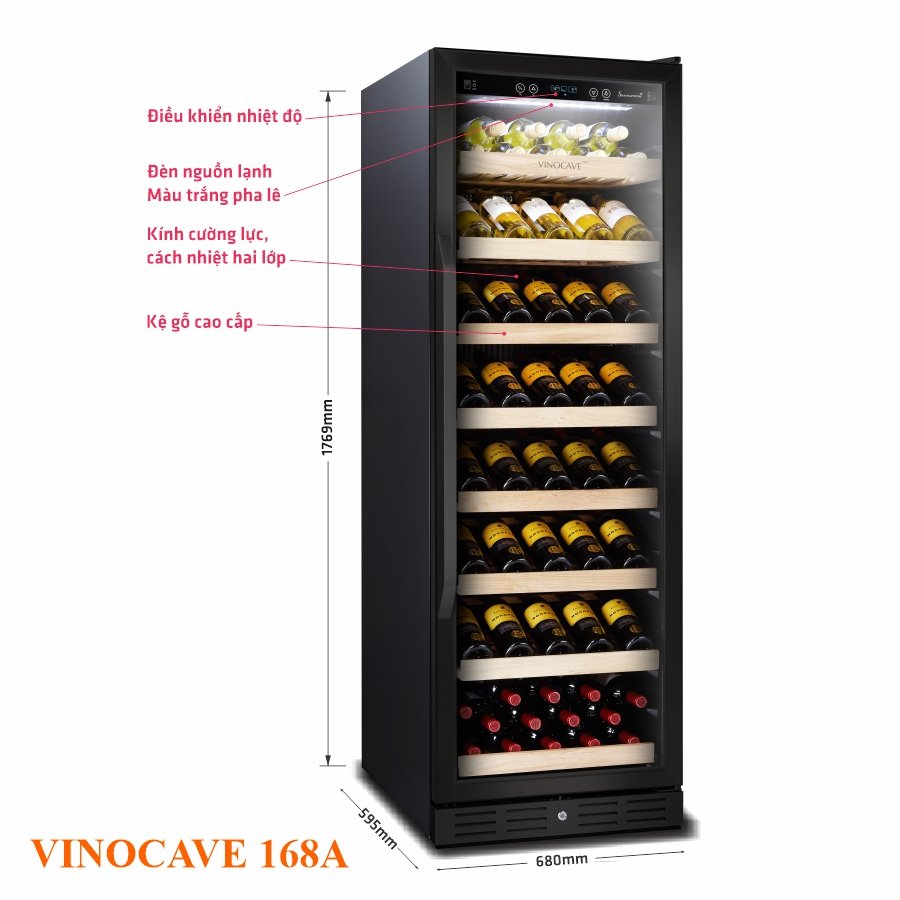 Tủ rượu vang Vinocave 124 chai